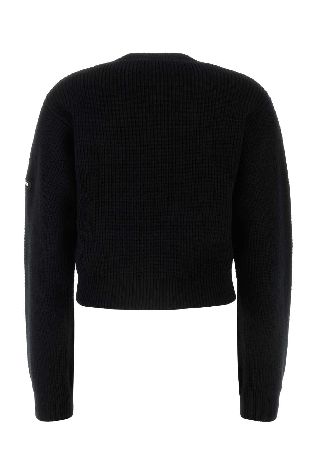 BALENCIAGA Classic Black Wool Sweater for Women