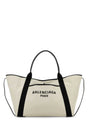 BALENCIAGA Large Canvas Biarritz Shopping Handbag