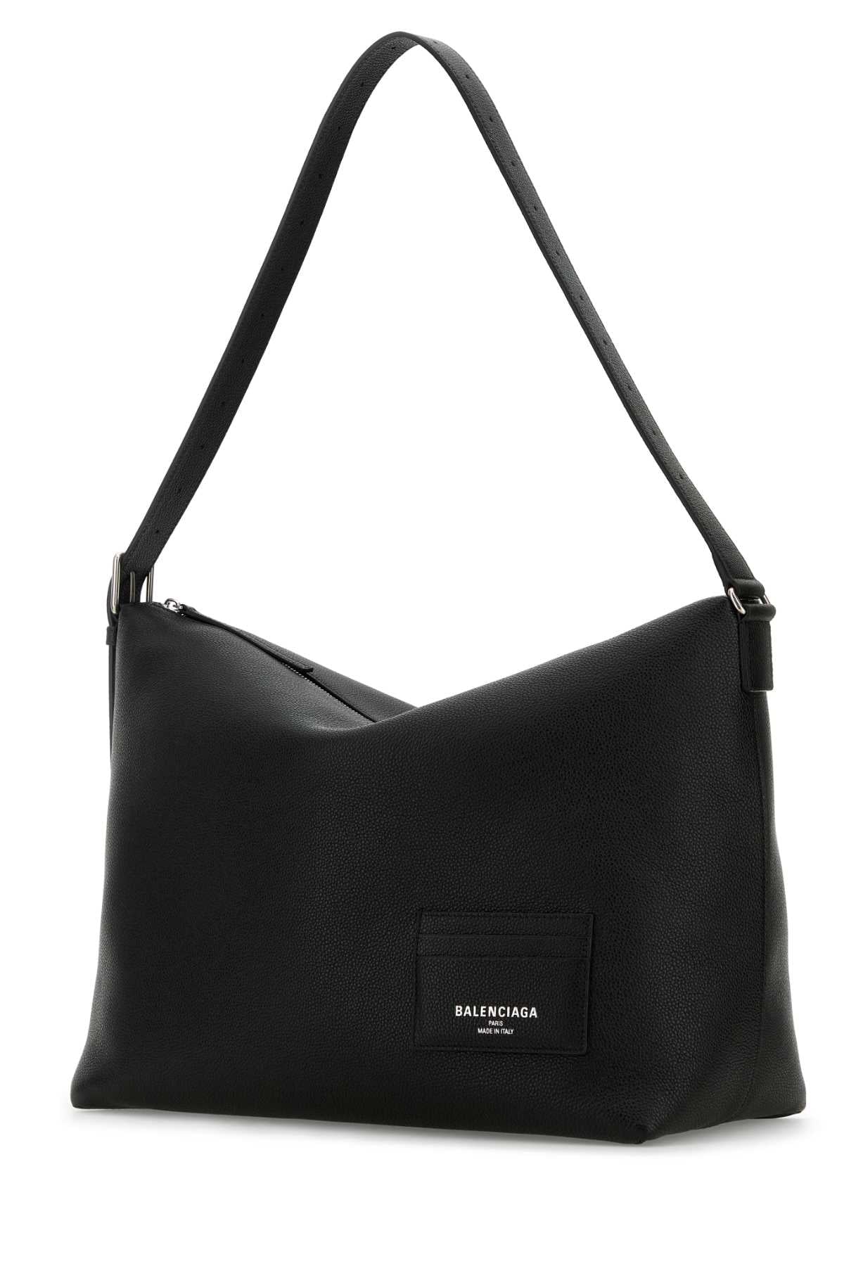 BALENCIAGA Large Crossbody Handbag - Black Leather