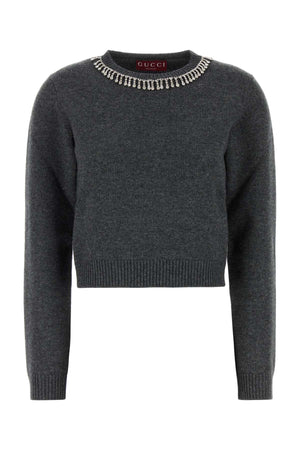 GUCCI Charcoal Wool Blend Sweater for Women - 24W