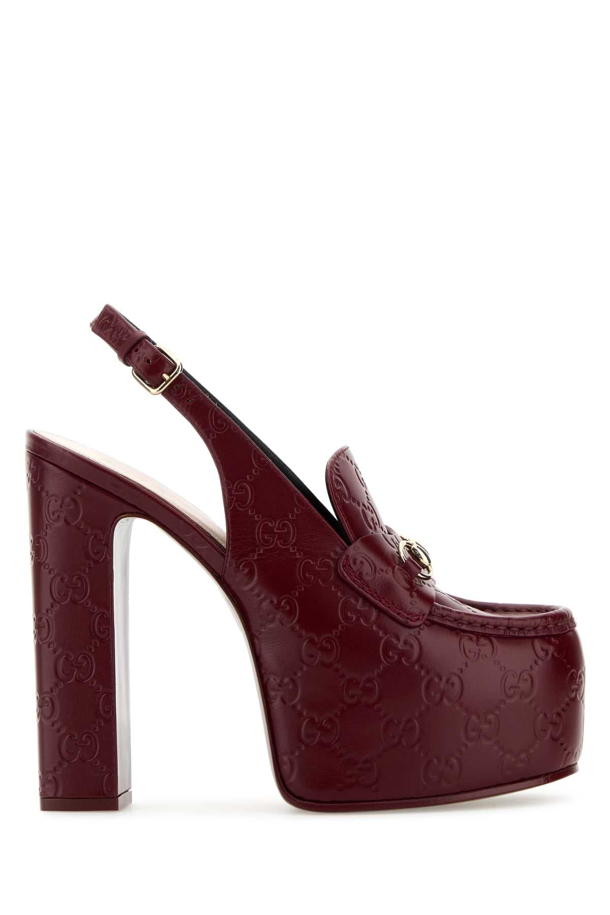 GUCCI Elegant Leather Pumps with 14.5 cm Heel Height