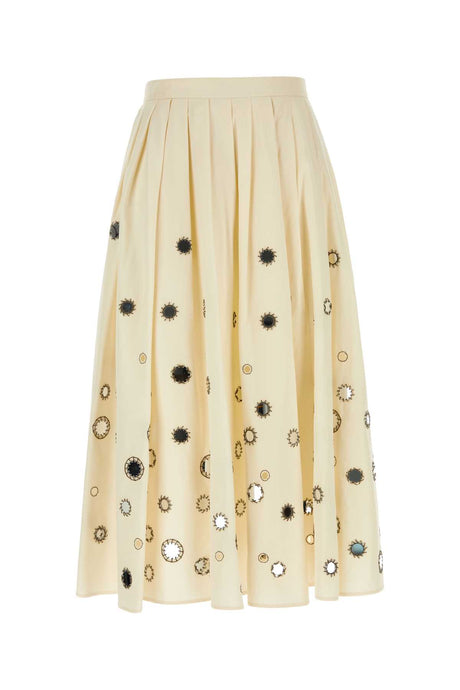 PRADA Chic Cotton Midi Skirt