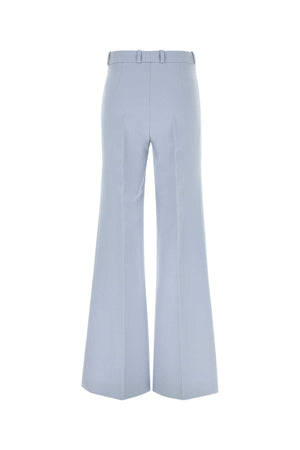 CHLOE Pastel Light Blue Crepe Palazzo Pants