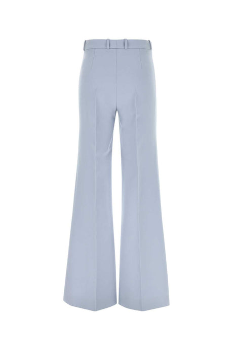 CHLOE Pastel Light Blue Crepe Palazzo Pants