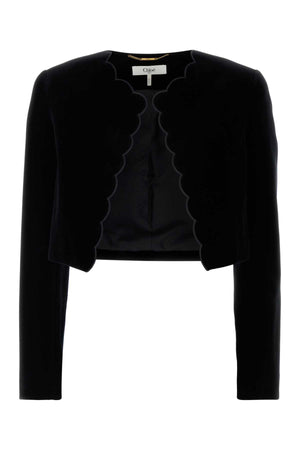 CHLOE Luxurious Velvet Mini Blazer for Women