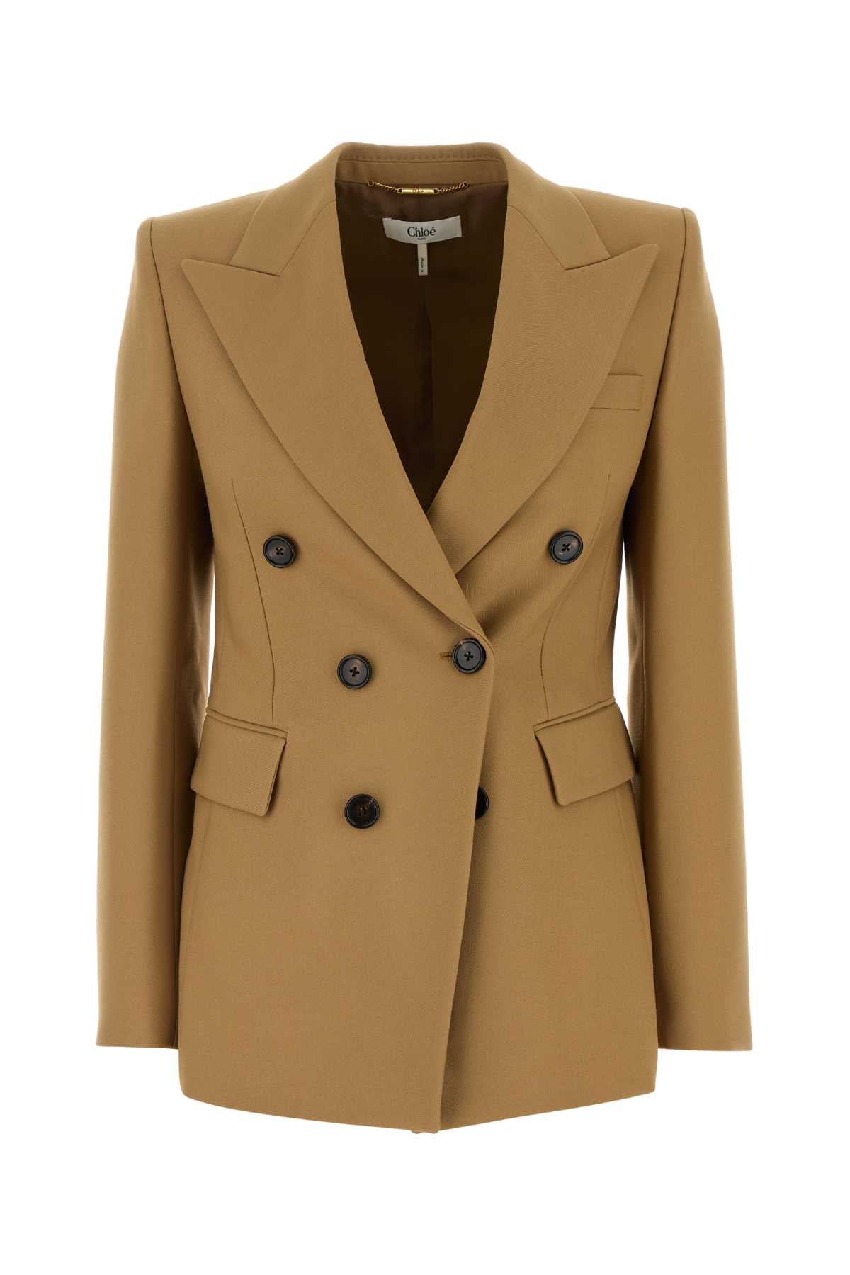 CHLOE Wool Blazer in Mustard for Women