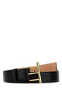 ALEXANDER MCQUEEN Elegant Black Leather Belt - 3.5 cm Height