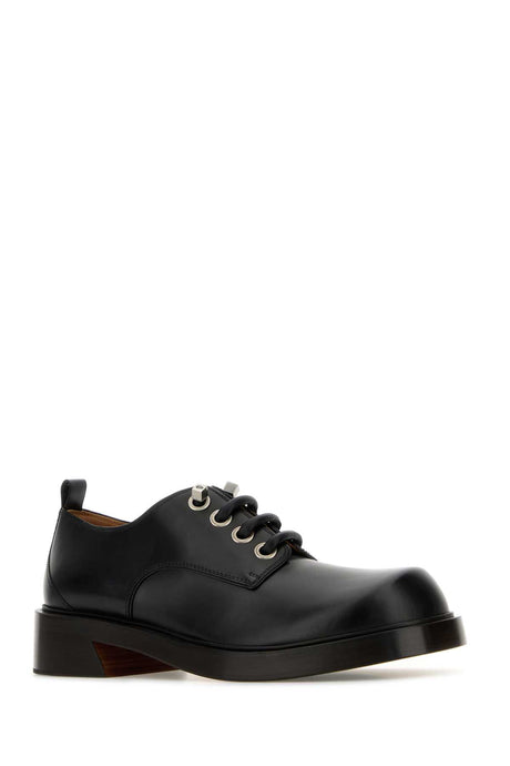 ALEXANDER MCQUEEN Classic Black Leather Lace-Up Shoes for Men