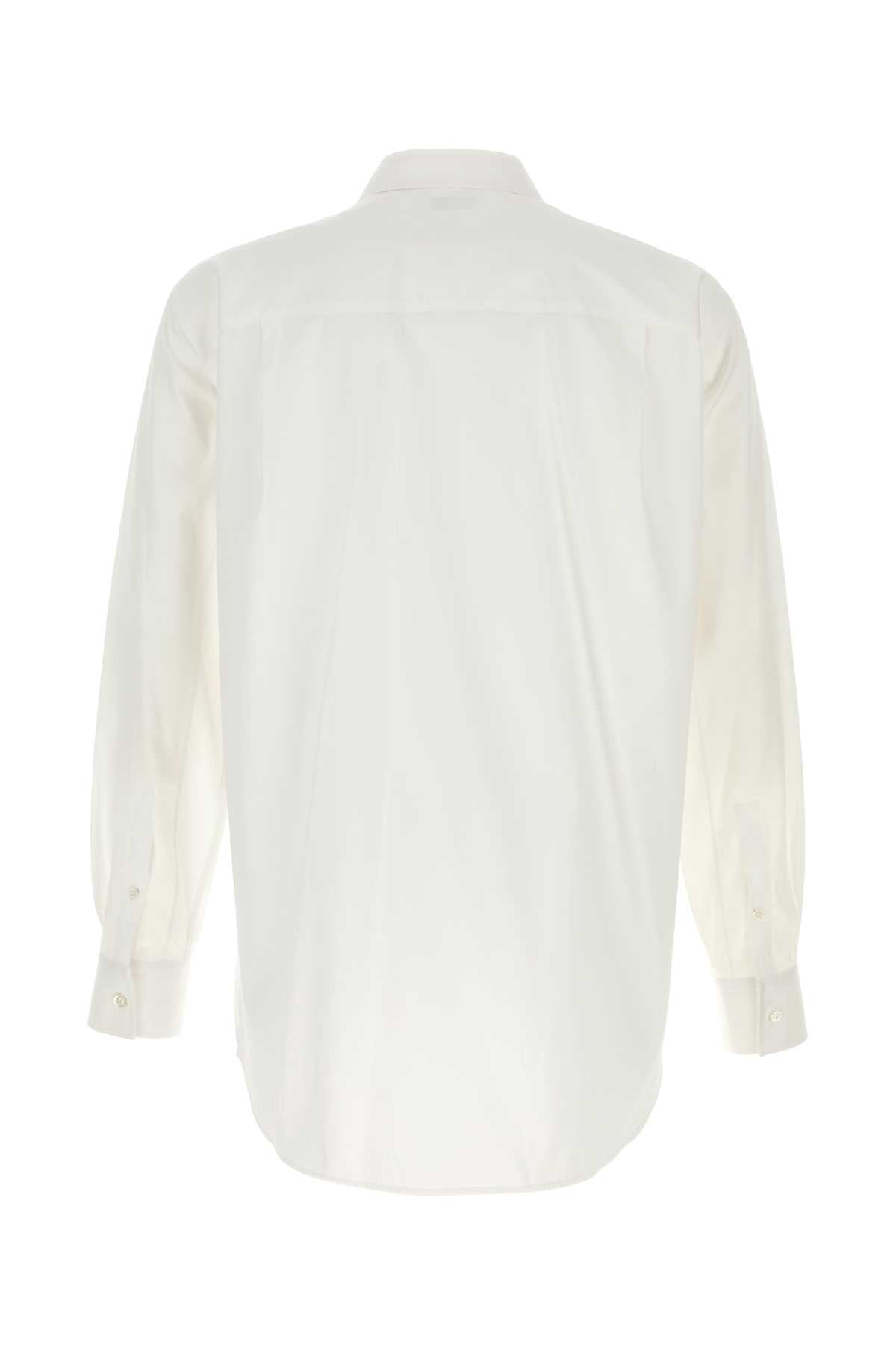 ALEXANDER MCQUEEN Classic White Poplin Shirt for Men