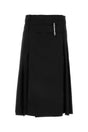 ALEXANDER MCQUEEN Chic Black Wool Mini Skirt