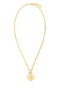 ALEXANDER MCQUEEN Mini Gold Metal Sovereign Skull Necklace - 43.5 cm to 46 cm