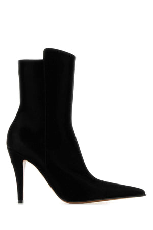 ALEXANDER MCQUEEN Elegant Fabric Ankle Boots with 9.5 cm Heel