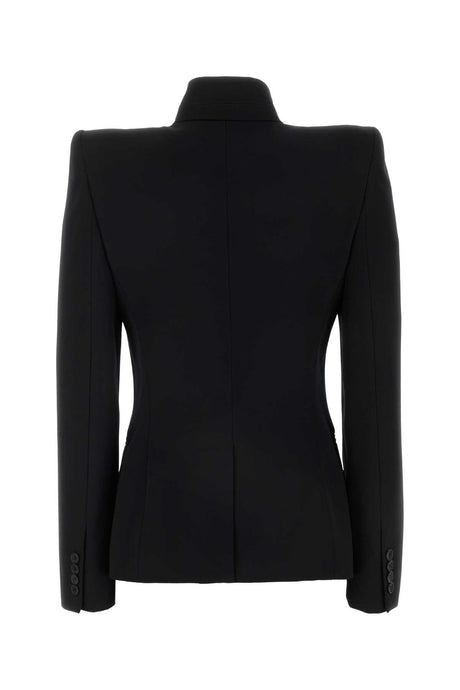 ALEXANDER MCQUEEN Sophisticated Black Wool Blazer for Women