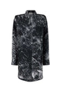 ALEXANDER MCQUEEN Printed Silk Mini Shirt Dress