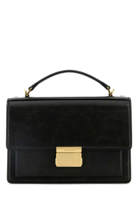 GOLDEN GOOSE DELUXE BRAND Mini Leather Handbag with Golden Finishes - 22x16x7 cm