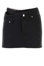 ALEXANDER WANG Stylish Black Denim Mini Skirt