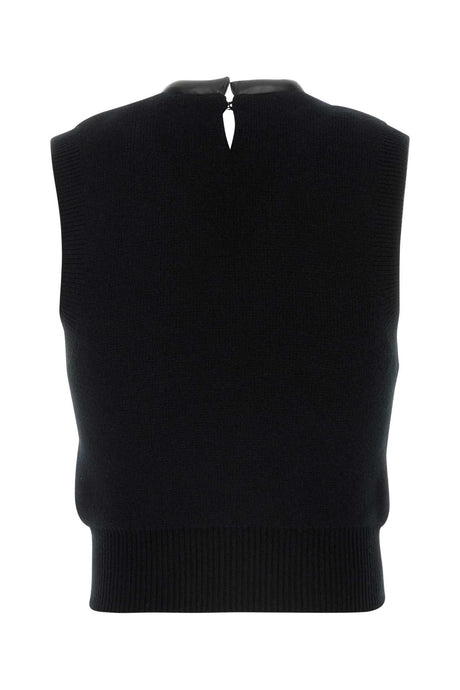 ALEXANDER WANG Chic Black Stretch Wool Blend Vest