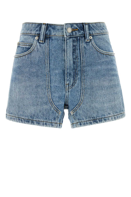 ALEXANDER WANG Light Blue Mini Denim Shorts