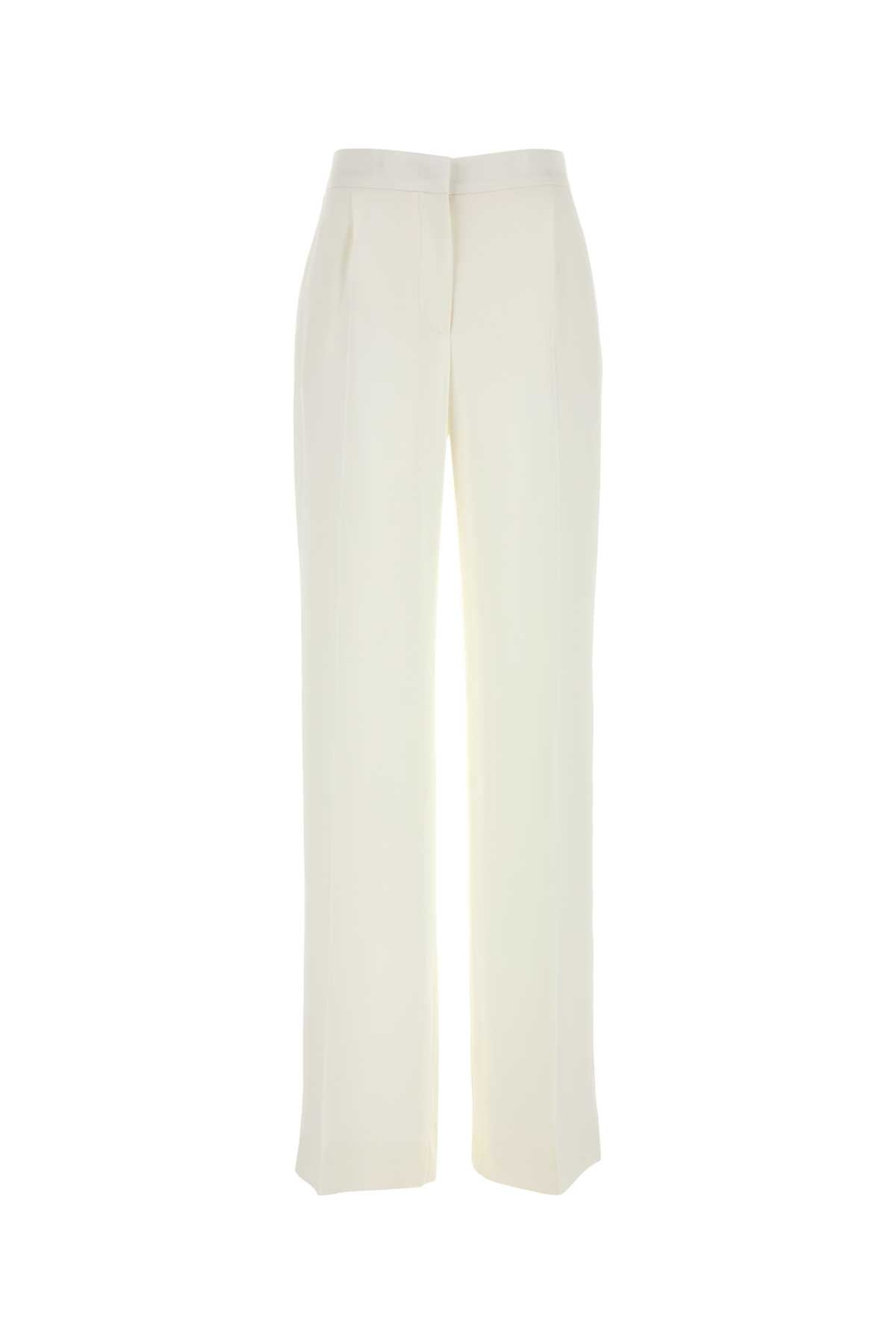 ALBERTA FERRETTI Ivory Stretch Viscose Palazzo Pants