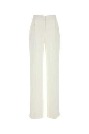 ALBERTA FERRETTI Ivory Stretch Viscose Palazzo Pants