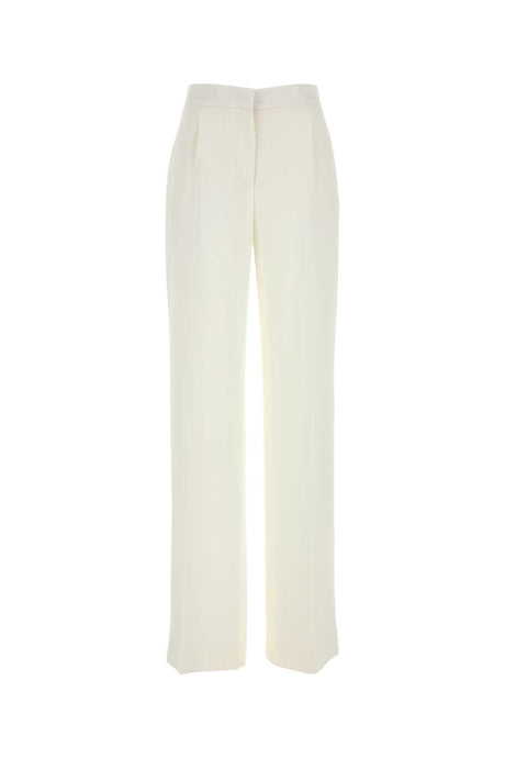 ALBERTA FERRETTI Ivory Stretch Viscose Palazzo Pants