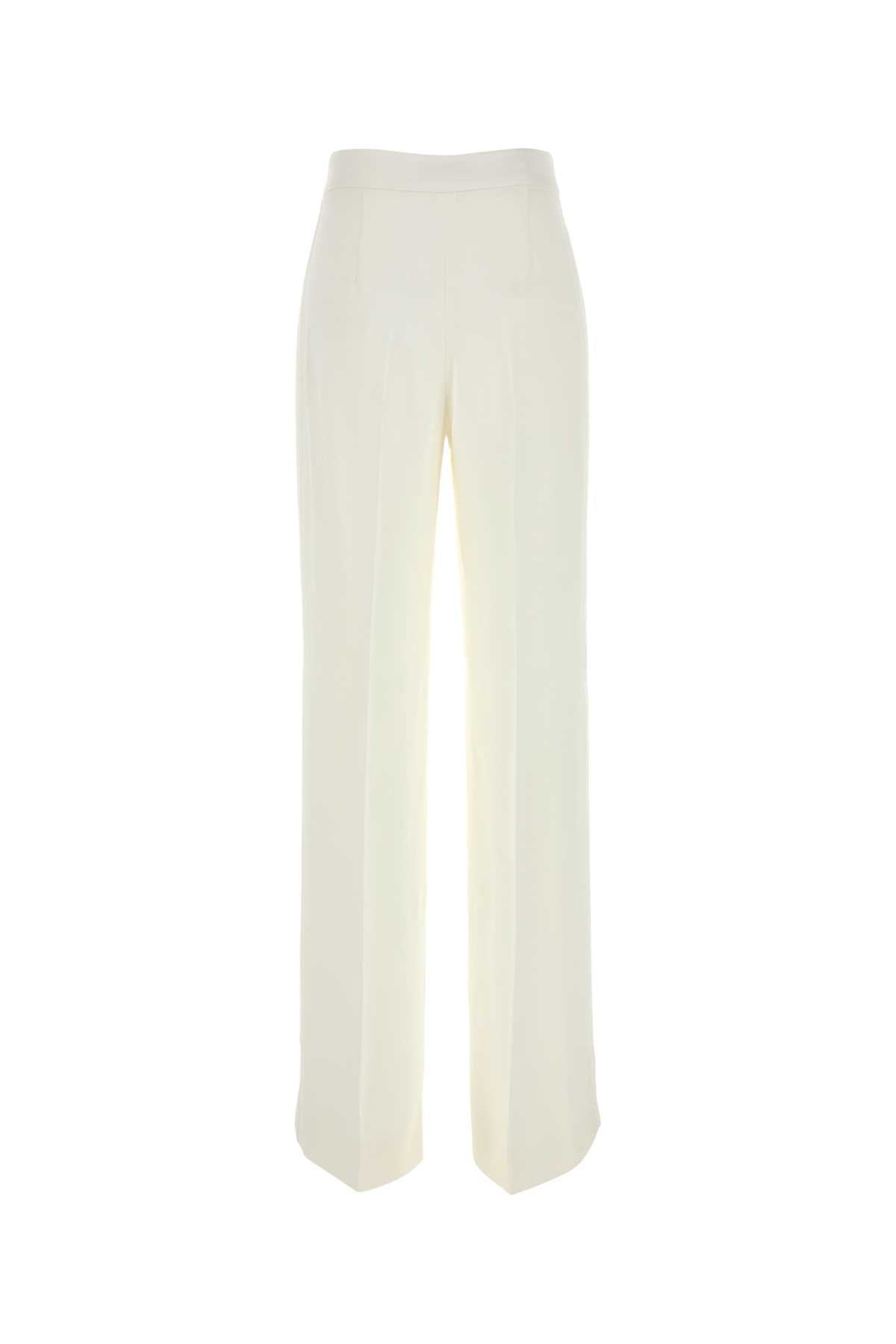 ALBERTA FERRETTI Ivory Stretch Viscose Palazzo Pants