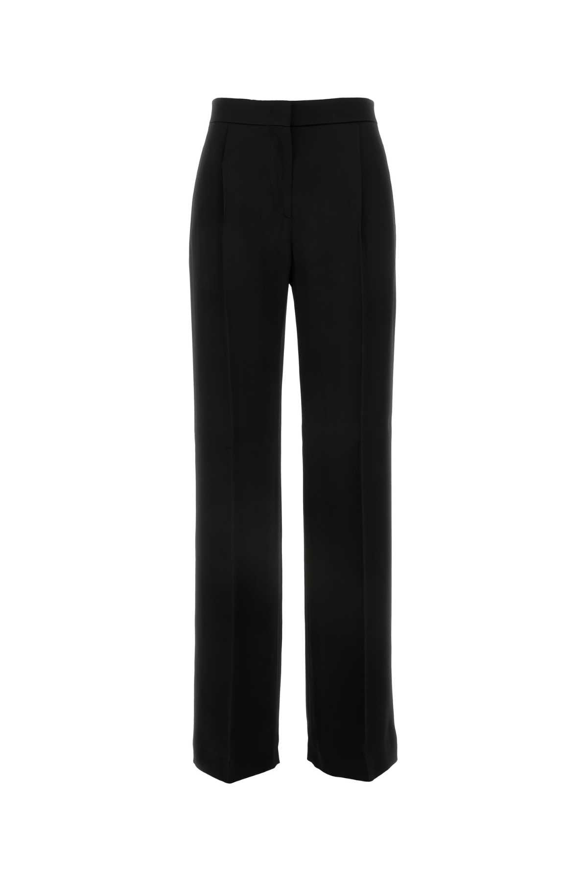 ALBERTA FERRETTI Chic Black Satin Palazzo Pants