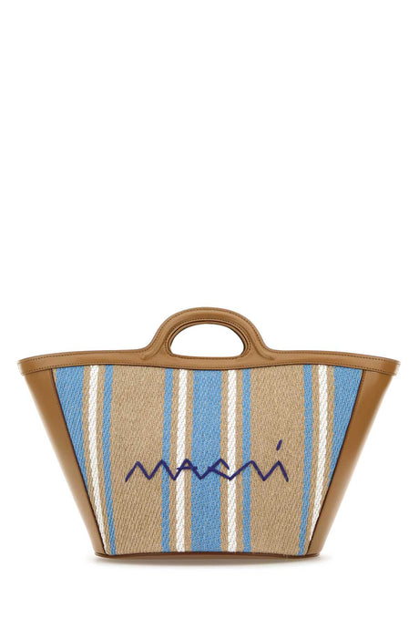 MARNI Tropicalia Mini Embroidered Canvas Bucket Handbag