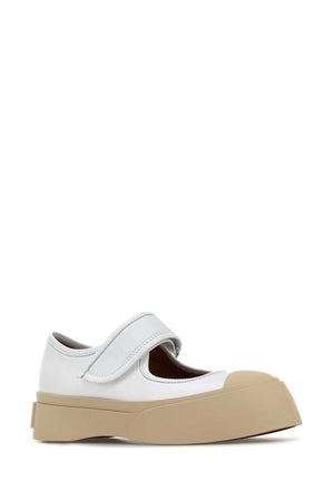 MARNI Stylish Leather Mary Jane Sneakers with 5 cm Sole Height