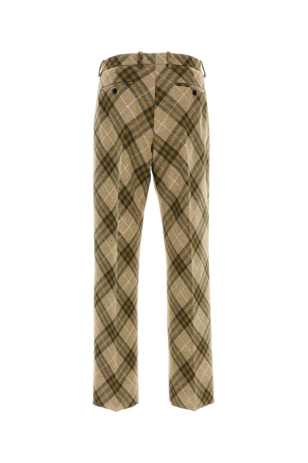 BURBERRY Embroidered Wool Pants for Men - 2024 Collection