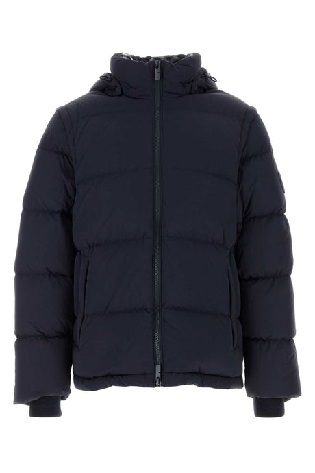 BURBERRY Navy Blue Nylon Down Jacket - For the Modern Man