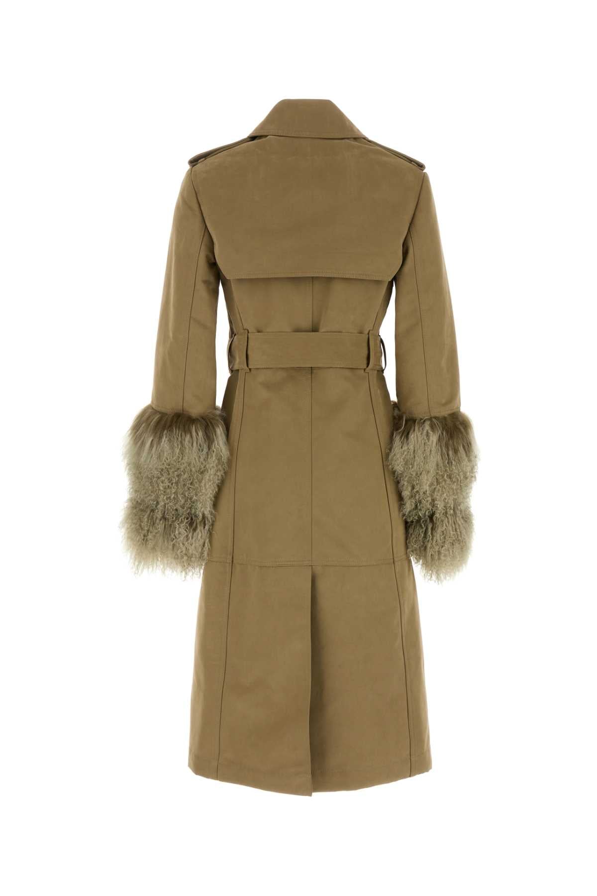 BURBERRY Cotton Blend Trench Jacket for Women