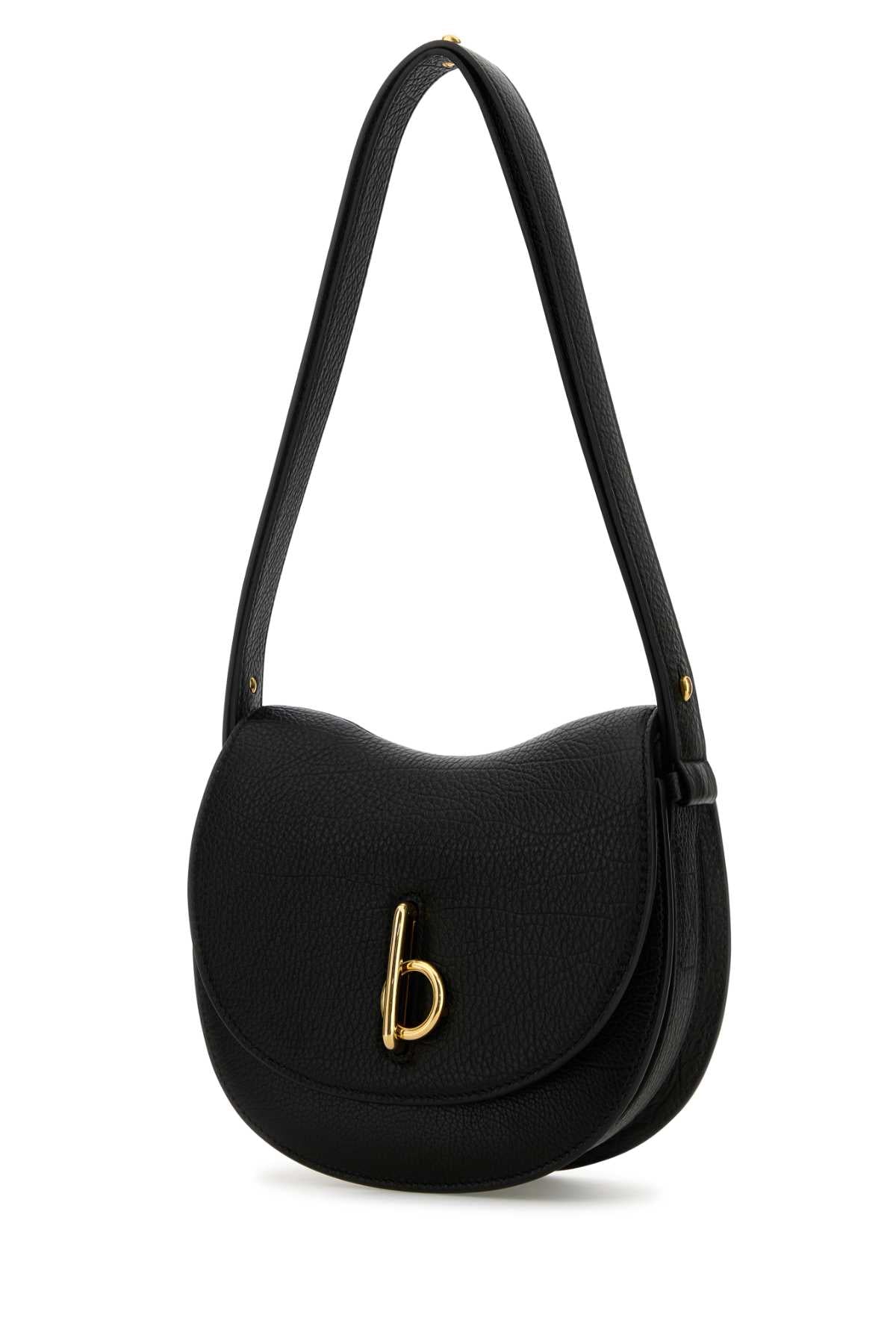 BURBERRY Mini Black Leather Rocking Horse Shoulder Handbag