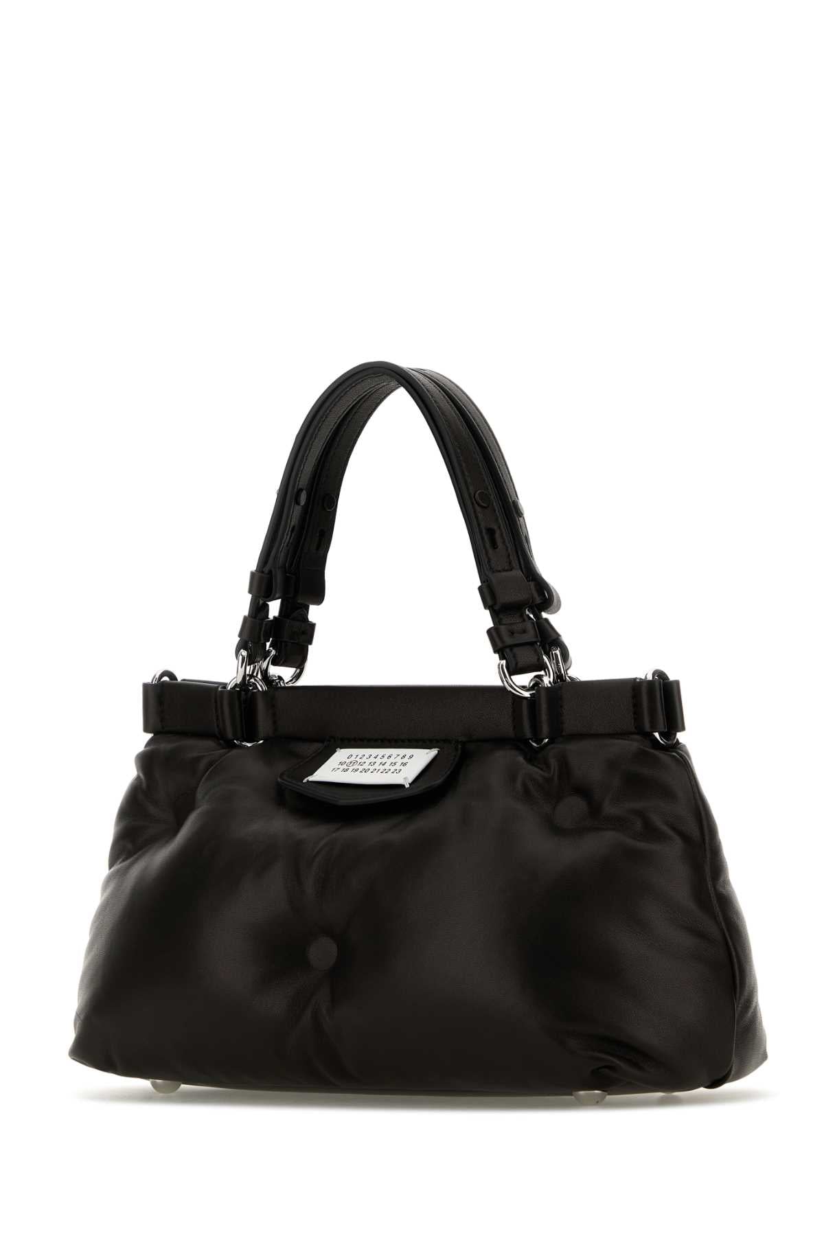 MAISON MARGIELA Mini Black Leather Glam Slam Handbag