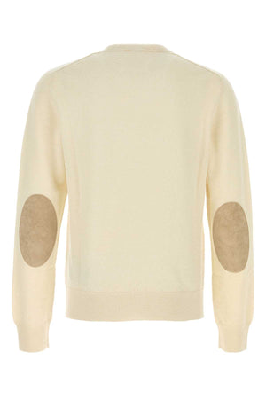 MAISON MARGIELA Ivory Wool Sweater for Men - Fall/Winter Collection