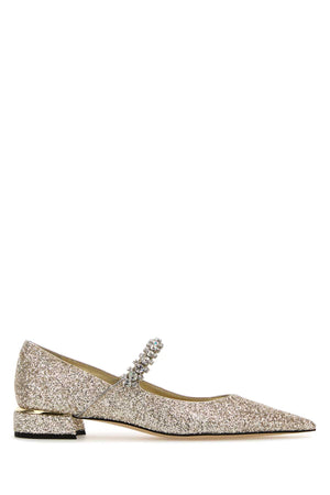 JIMMY CHOO Embellished Fabric Ballerinas