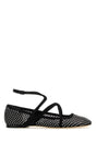 JIMMY CHOO Embellished Mesh Astoria Ballerinas