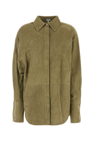 LOEWE Chic Green Suede Shirt for Women