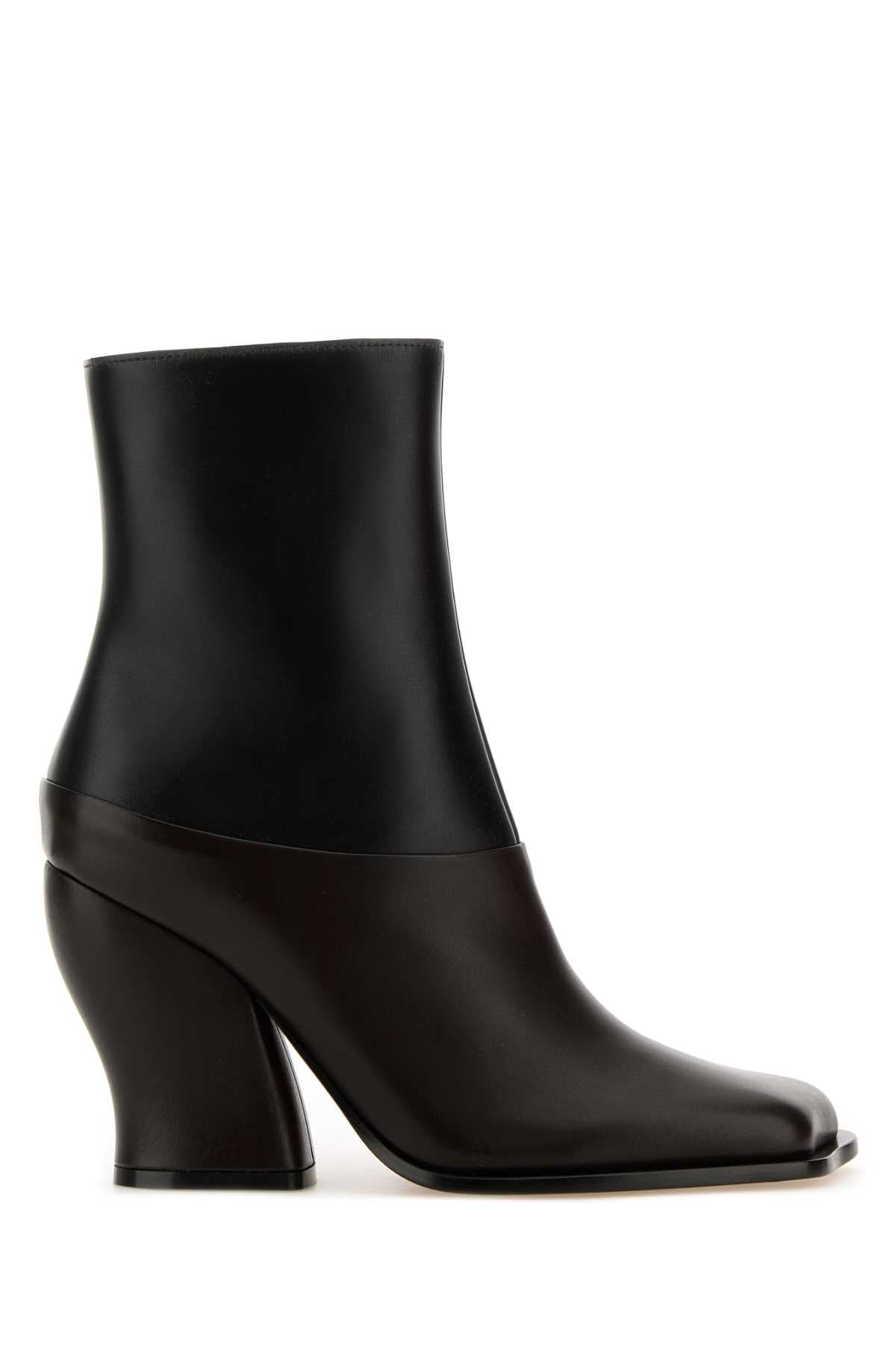 LOEWE Two-tone Leather Onda Ankle Boots - 9 cm Heel Height