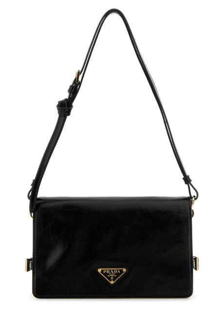 PRADA Mini Black Leather Shoulder Handbag