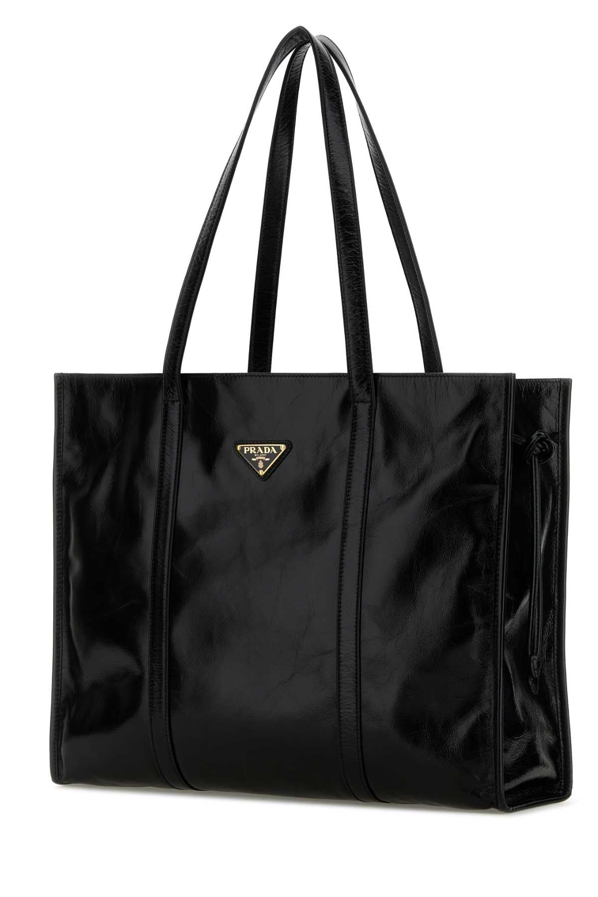 PRADA Chic Black Leather Shopping Handbag - 39x31 cm