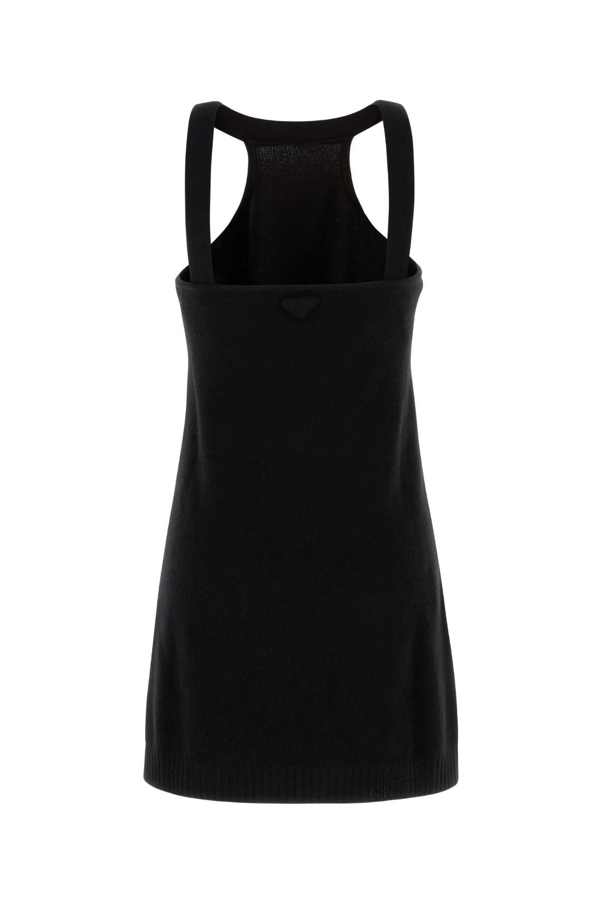 PRADA Chic Black Wool Mini Dress