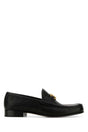 VALENTINO GARAVANI Classic Black Leather VLogo Loafers for Men