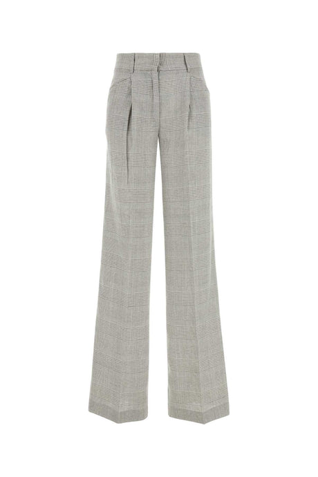 THE ANDAMANE Embroidered Linen Blend Wide-Leg Pant