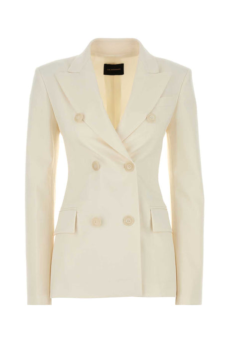 THE ANDAMANE Ivory Stretch Gabardine Blazer