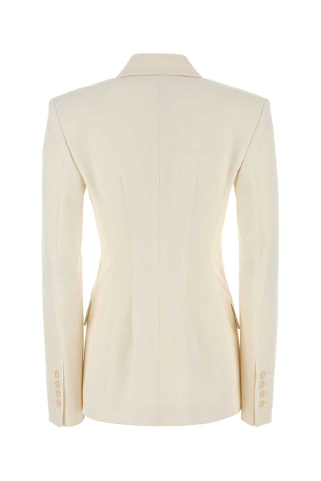 THE ANDAMANE Ivory Stretch Gabardine Blazer