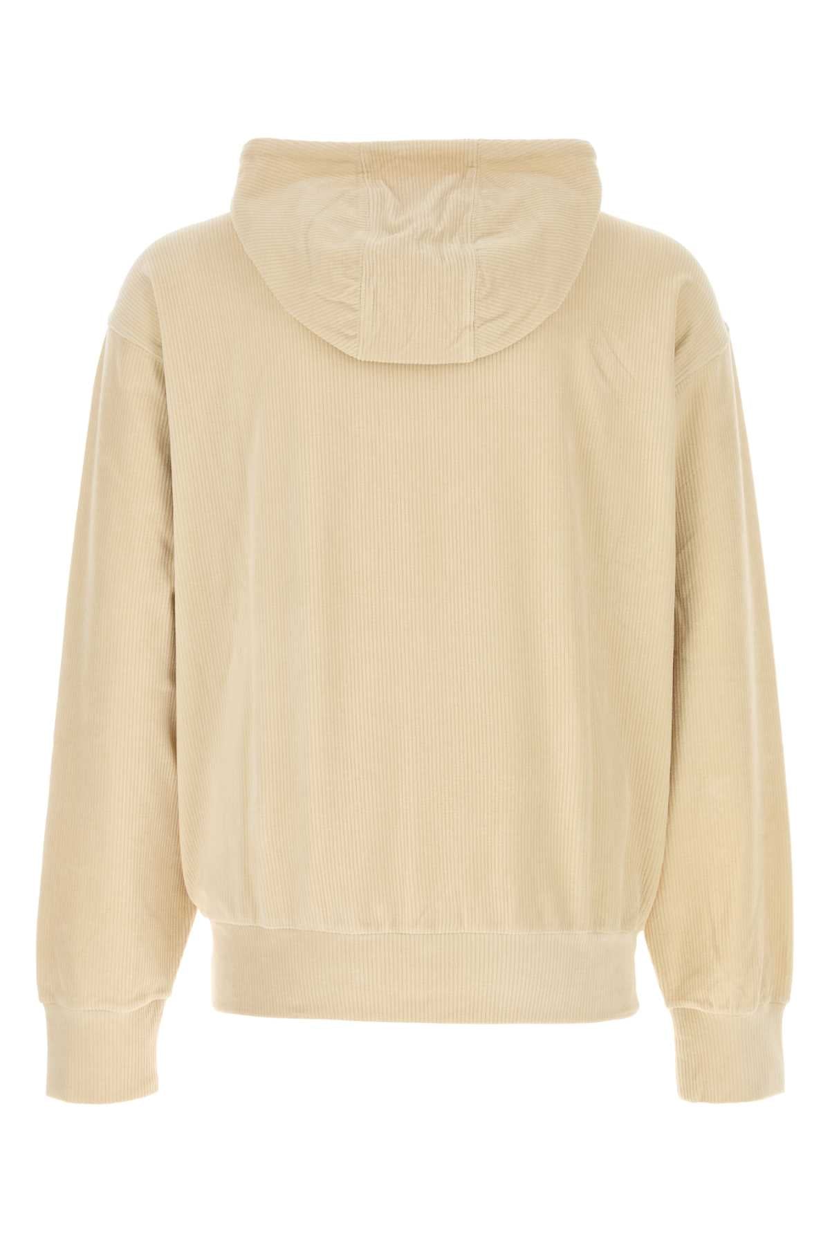 GIVENCHY Cream Stretch Corduroy Sweatshirt for Men - 25S Season