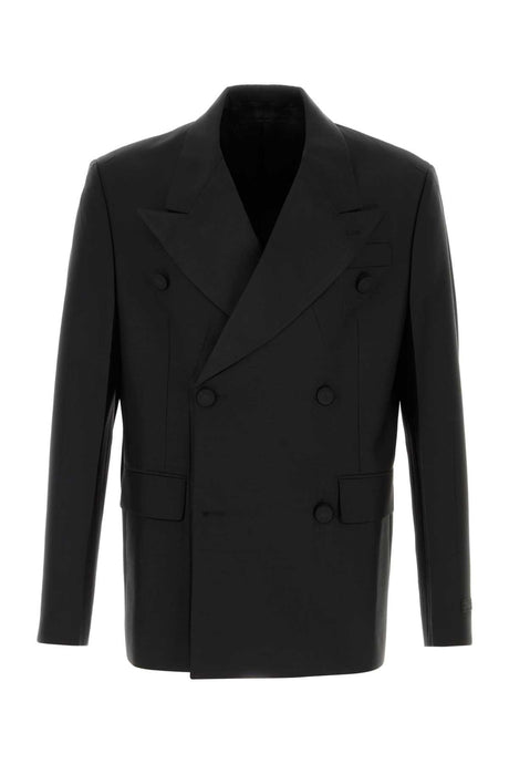 PRADA Sophisticated Black Mohair Blend Blazer