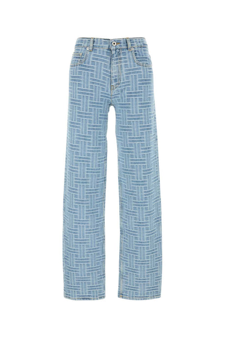 KENZO Embroidered Light Blue Denim Jeans for Women