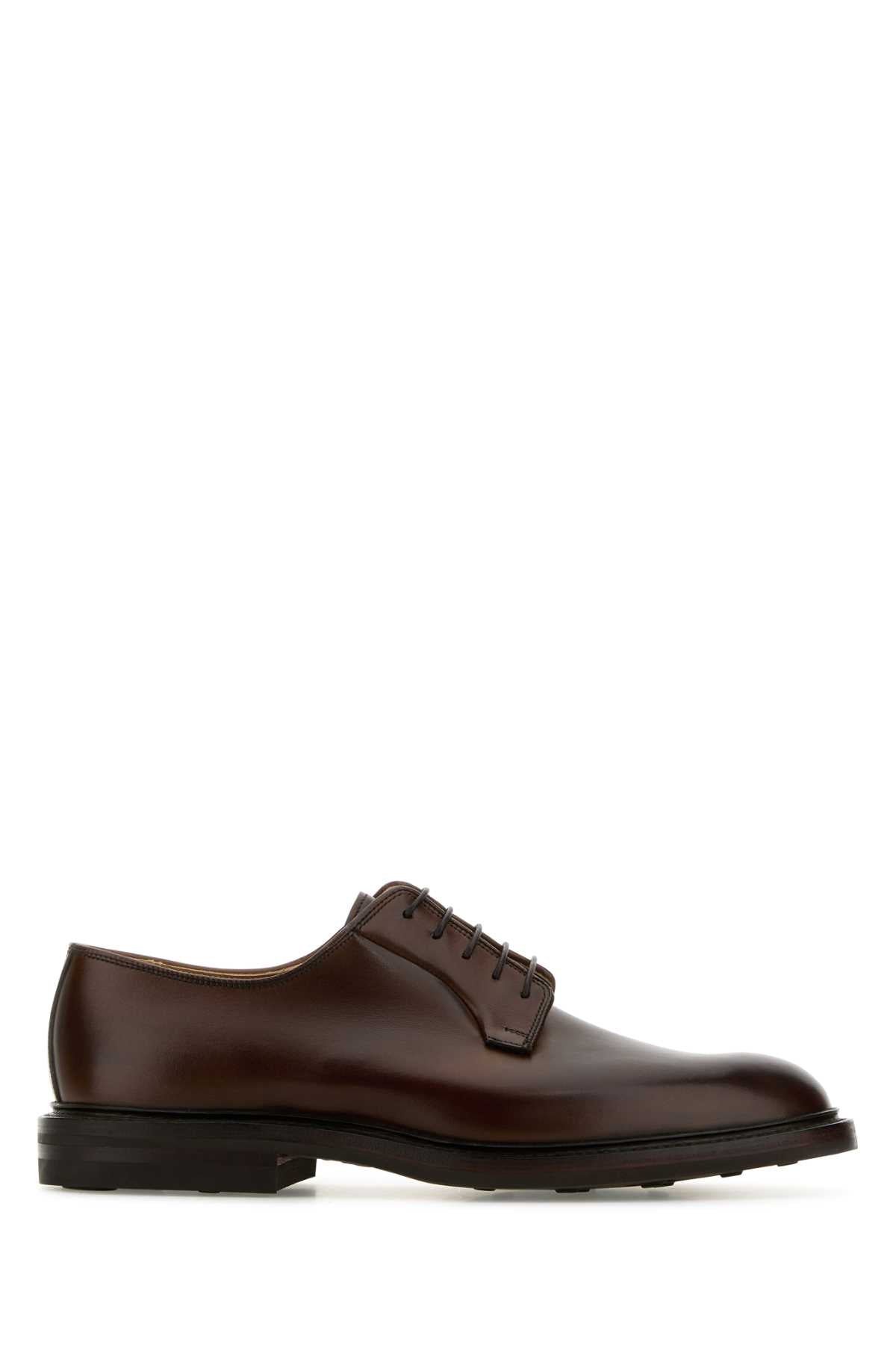 CROCKETT&JONES Brown Leather Lace-Up Shoes for Men